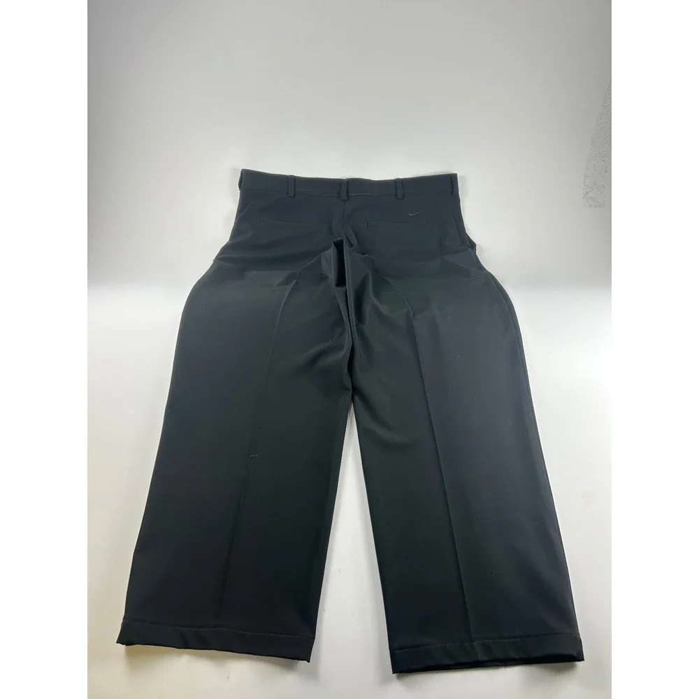 Nike Mens 38x30 Golf Dri-FIT Flat Front Pants Black Performance Trousers